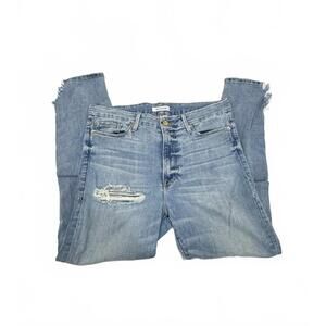 Good American Light Wash Distressed Good Legs Denim Skinny Jeans- Size 10/30